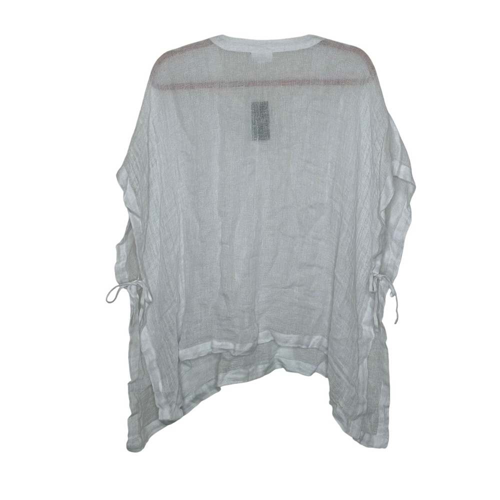J. Jill Lightweight White Linen Tunic Top - Picture 2 of 9